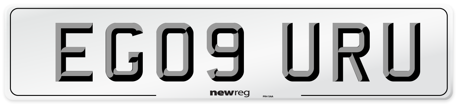 EG09 URU Number Plate from New Reg